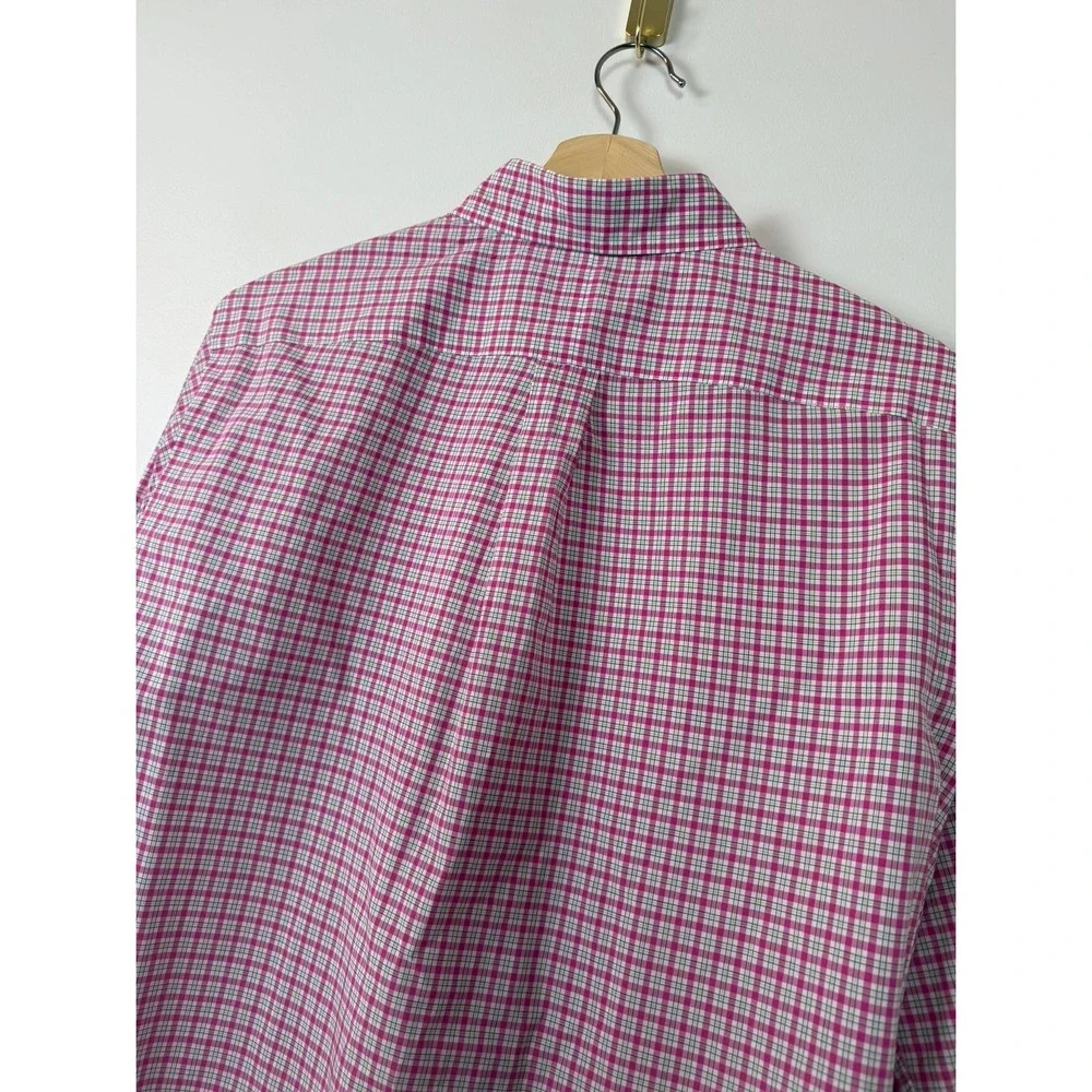 READ Ralph Lauren Mens Pony Pink Plaid Button Down‎ Shirt Long Sleeve Top M